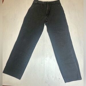Vintage Wrangler Black Jeans Made in USA 15/16 x 32 Straight Leg 100% Cotton